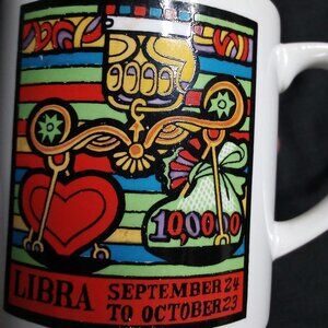 Vintage MCM Libra Horoscope Zodiac Mug Japan
